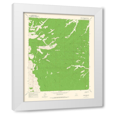 Death Ridge Utah Quad - USGS 1964 White Modern Wood Framed Art Print by USGS