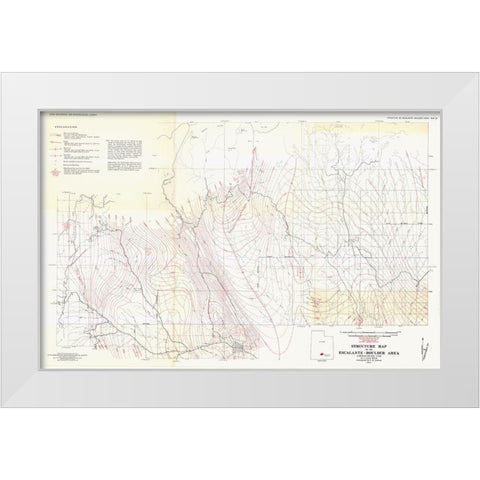 Esacalante Boulder Structure Utah Mines White Modern Wood Framed Art Print by McFall