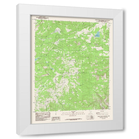 Lower Bowns Reservoir Utah Quad - USGS 1985 White Modern Wood Framed Art Print by USGS