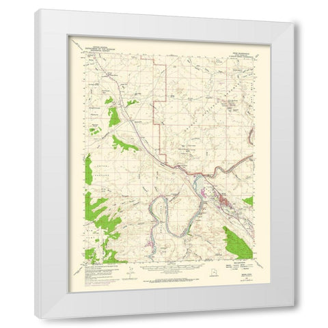 Moab Utah Quad - USGS 1959 White Modern Wood Framed Art Print by USGS