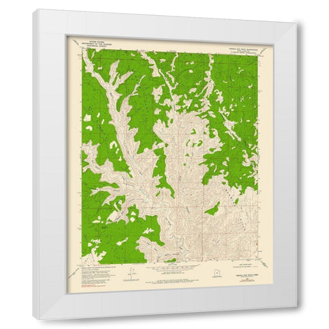 Needle Eye Point Utah Quad - USGS 1968 White Modern Wood Framed Art Print by USGS