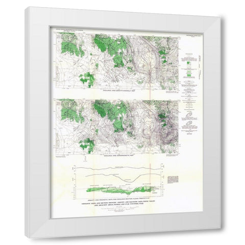 Tintic Valley Aeromagnetic Utah - USGS 1962 White Modern Wood Framed Art Print by USGS
