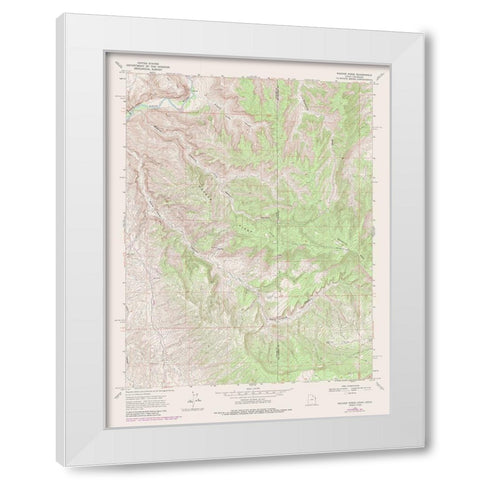 Weaver Ridge Utah Quad - USGS 1968 White Modern Wood Framed Art Print by USGS