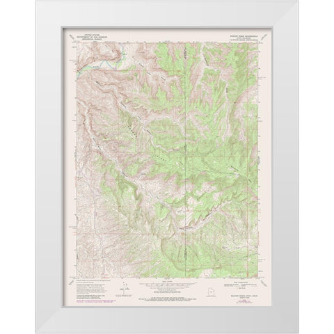 Weaver Ridge Utah Quad - USGS 1968 White Modern Wood Framed Art Print by USGS