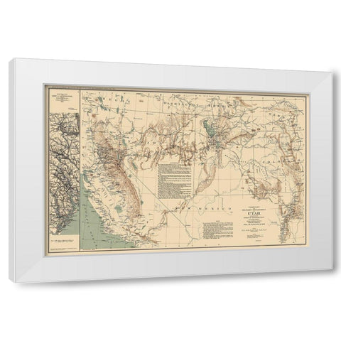 Utah Territory - US War Dept 1860 White Modern Wood Framed Art Print by US War Dept