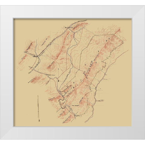 Alleghany County Virginia -1972 White Modern Wood Framed Art Print by Unknown
