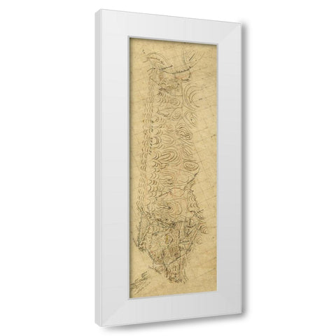 Alleghany County Virginia -1870 White Modern Wood Framed Art Print by Unknown