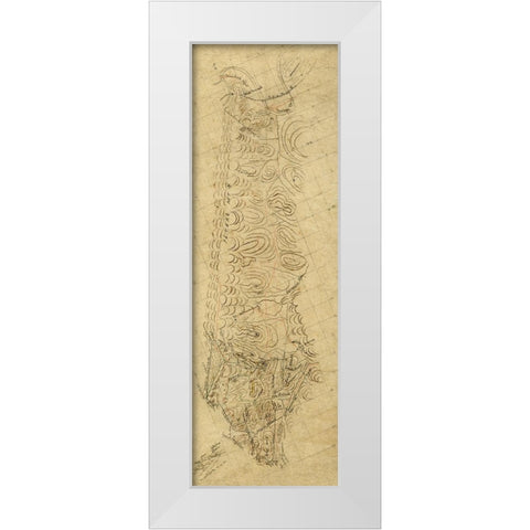 Alleghany County Virginia -1870 White Modern Wood Framed Art Print by Unknown