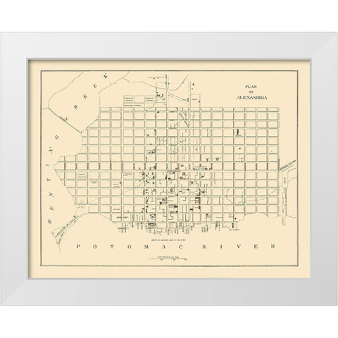 Alexandria Virginia - 1862 White Modern Wood Framed Art Print by Unknown
