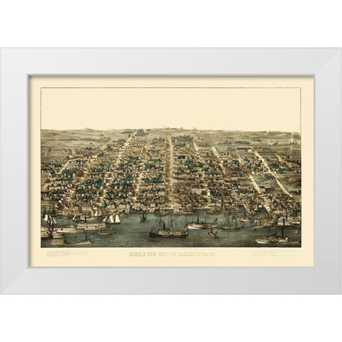 Alexandria Virginia - 1863 White Modern Wood Framed Art Print by Unknown