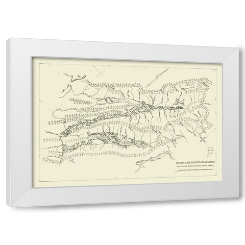 Augusta County Virginia - Leitch 1947 White Modern Wood Framed Art Print by Leitch