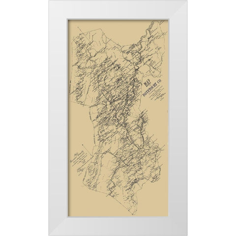Botetourt County Virginia - Hotchkiss 1885 White Modern Wood Framed Art Print by Hotchkiss