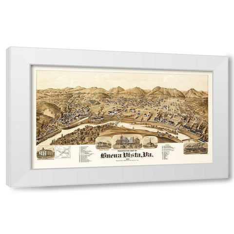 Buena Vista - 1891 White Modern Wood Framed Art Print by Unknown
