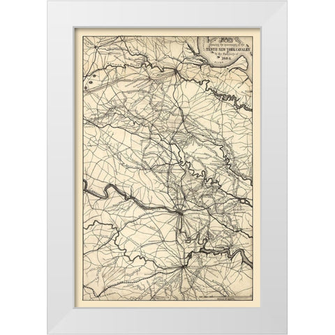 Central Virginia - 1864 White Modern Wood Framed Art Print by Unknown