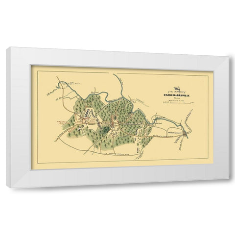 Chancellorsville Virginia - 1863 White Modern Wood Framed Art Print by Unknown