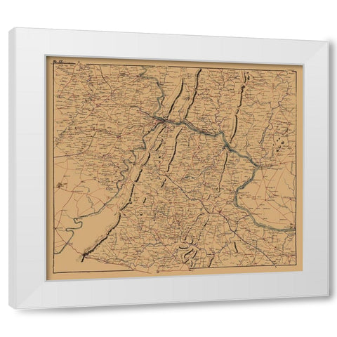 Clarke County Virginia - 1864 White Modern Wood Framed Art Print by Unknown