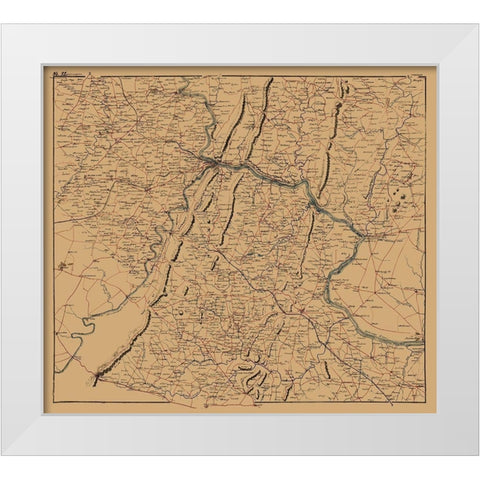 Clarke County Virginia - 1864 White Modern Wood Framed Art Print by Unknown