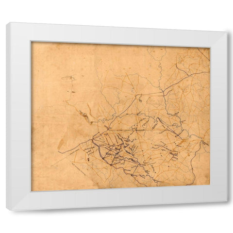 Culpepper County Virginia - 1864 White Modern Wood Framed Art Print by Unknown