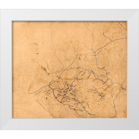 Culpepper County Virginia - 1864 White Modern Wood Framed Art Print by Unknown