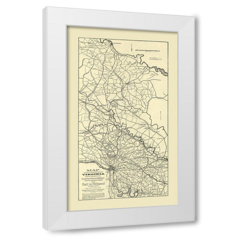 Eastern Portion Virginia Preston 1864 White Modern Wood Framed Art Print by Preston