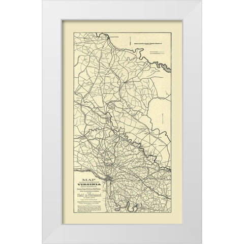 Eastern Portion Virginia Preston 1864 White Modern Wood Framed Art Print by Preston