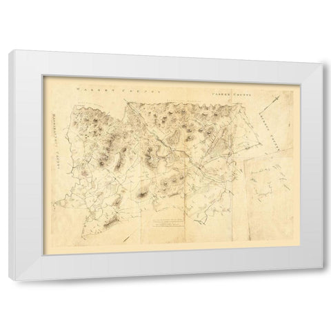 Fauquier County Virginia - Gilmer 1860 White Modern Wood Framed Art Print by Gilmer