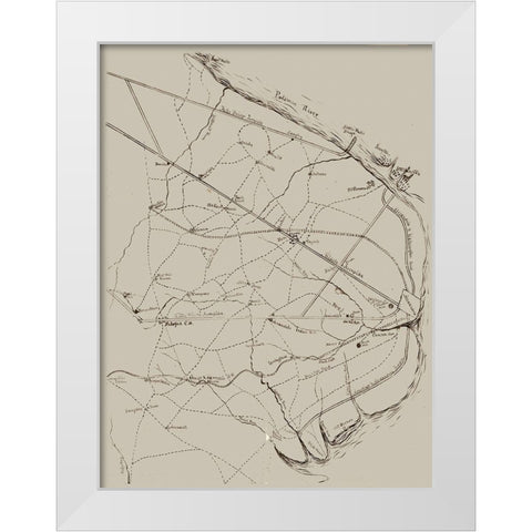 Fairfax Virginia - 1861 White Modern Wood Framed Art Print by Unknown