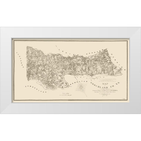 Goochland County Virginia - Cafsell 1863 White Modern Wood Framed Art Print by Cafsell