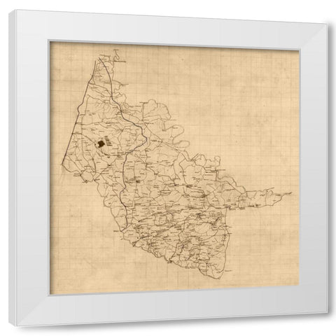 Hanover County Virginia - 1860 x 23 x 23.57 White Modern Wood Framed Art Print by Unknown