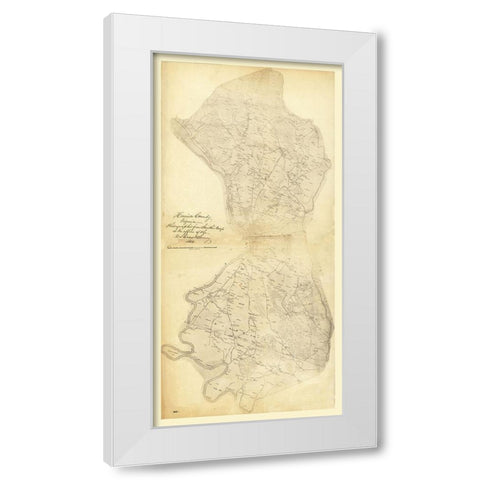 Henrico County Virginia - Smith 1864 White Modern Wood Framed Art Print by Smith