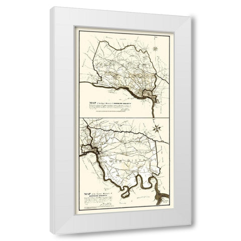 Henrico County Virginia - Hancock 1887 White Modern Wood Framed Art Print by Hancock