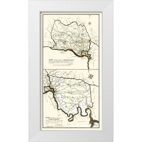 Henrico County Virginia - Hancock 1887 White Modern Wood Framed Art Print by Hancock