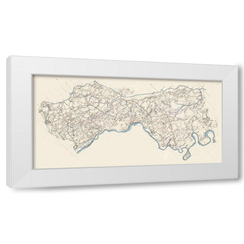 Henrico County Virginia - 1864 White Modern Wood Framed Art Print by Unknown