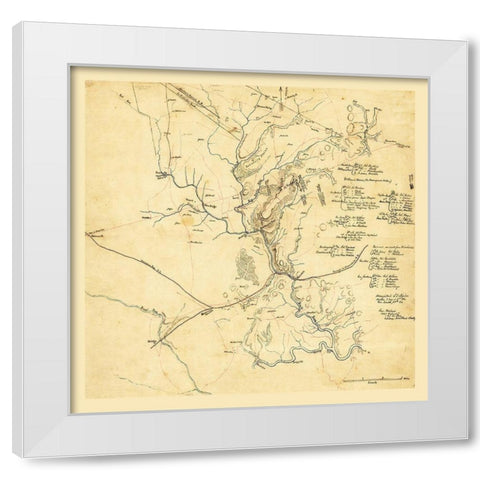 Manassas Virginia - 1861 White Modern Wood Framed Art Print by Unknown
