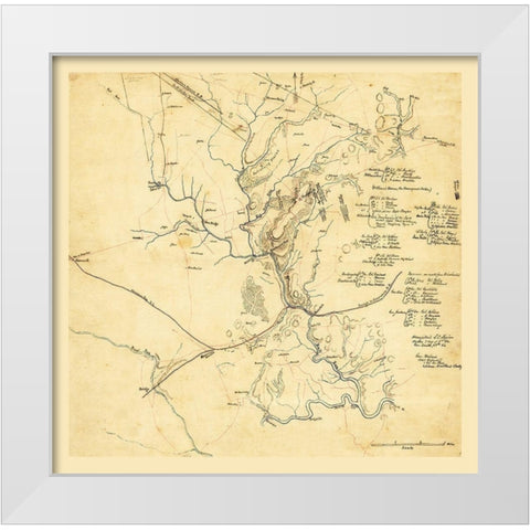 Manassas Virginia - 1861 White Modern Wood Framed Art Print by Unknown