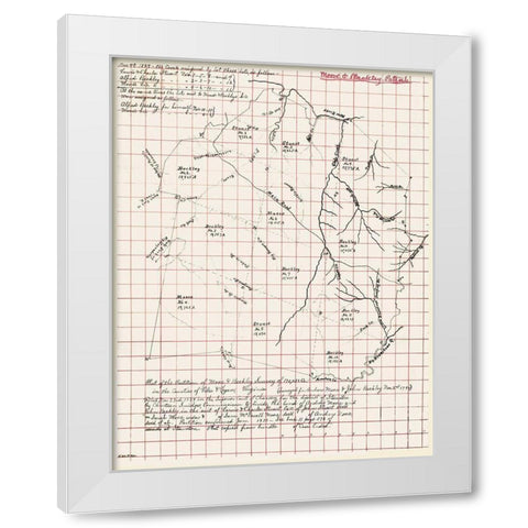 Moore Beckley Virginia - Moore 1874 White Modern Wood Framed Art Print by Moore