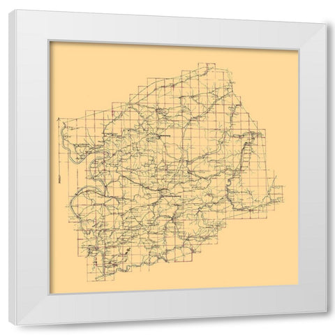 Montgomery County Virginia - 1860 White Modern Wood Framed Art Print by Unknown