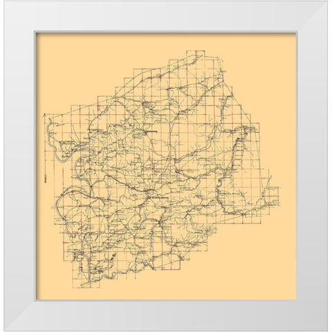 Montgomery County Virginia - 1860 White Modern Wood Framed Art Print by Unknown