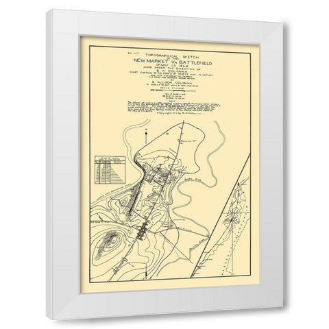 New Market Virginia - Colonna 1864 White Modern Wood Framed Art Print by Colonna