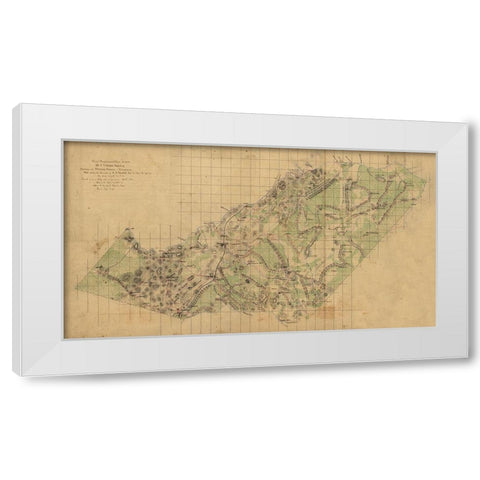 Orange County Virginia - Gilmer 1863 White Modern Wood Framed Art Print by Gilmer