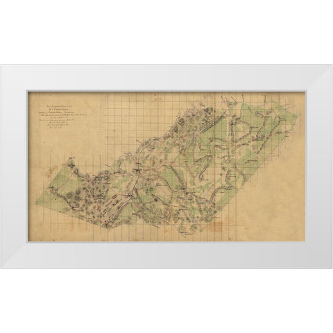 Orange County Virginia - Gilmer 1863 White Modern Wood Framed Art Print by Gilmer