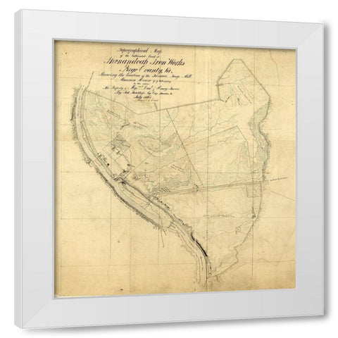 Page County Virginia - Hotchkifs 1865 White Modern Wood Framed Art Print by Hotchkifs
