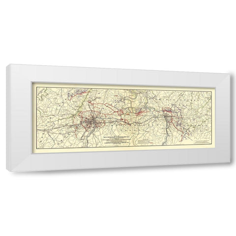 Richmond Petersburg Virginia - Filcher 1907 White Modern Wood Framed Art Print by Filcher