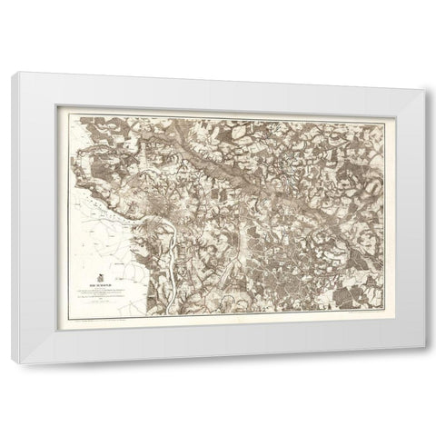 Richmond Virginia - Humphreys 1867 White Modern Wood Framed Art Print by Humphreys