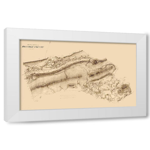Roanoke County Virginia - 1860 White Modern Wood Framed Art Print by Unknown
