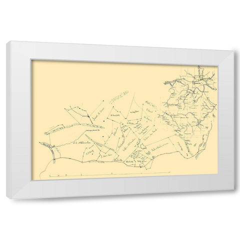 Roanoke Virginia - 1880 White Modern Wood Framed Art Print by Unknown
