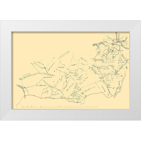 Roanoke Virginia - 1880 White Modern Wood Framed Art Print by Unknown