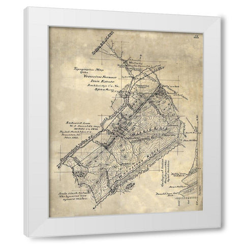Rockbridge County Virginia - Hotchkiss 1882 White Modern Wood Framed Art Print by Hotchkiss