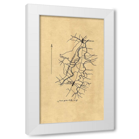Shenandoah County Virginia - 1863 White Modern Wood Framed Art Print by Unknown