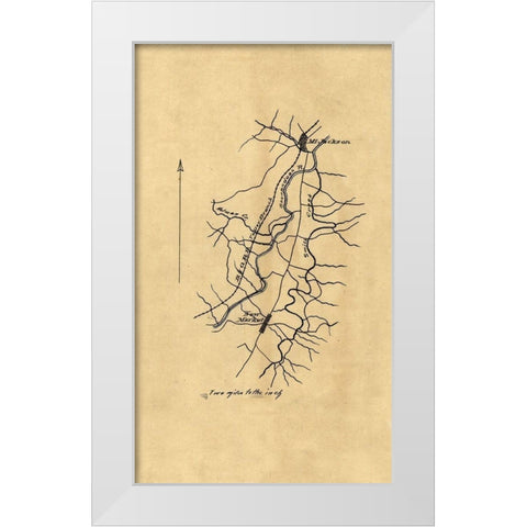 Shenandoah County Virginia - 1863 White Modern Wood Framed Art Print by Unknown